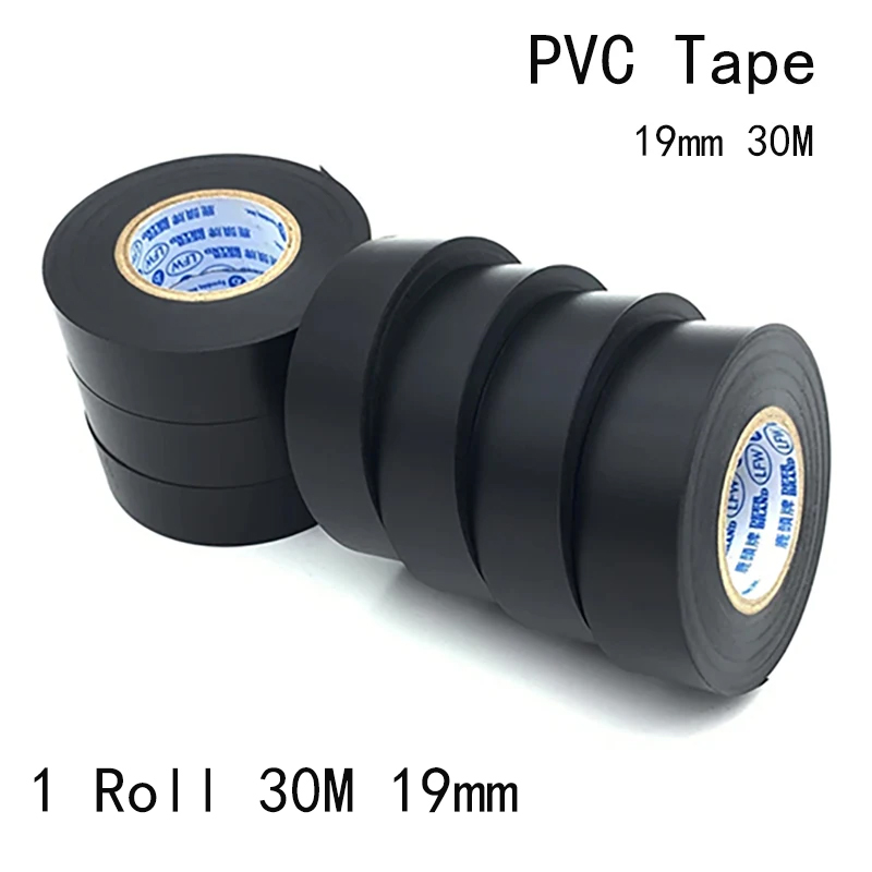 Heat Transfer Vinyl Roll - 1pc 19MMX30M Black Electrical Tape Waterproof