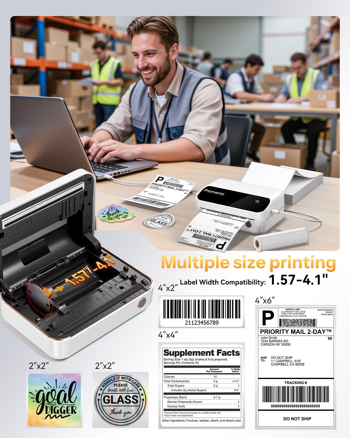 Phomemo M420 4-inch label prin – Commercial Printing Network Bewertung und Preis