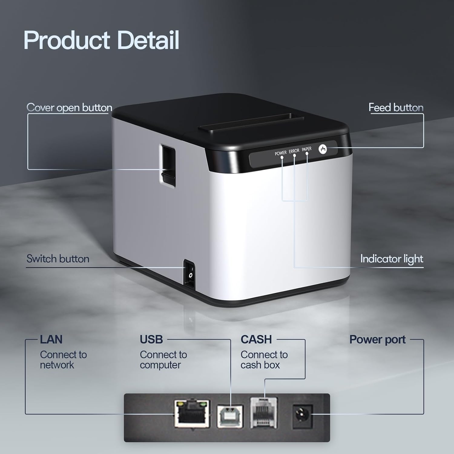 80mm Receipt Printer ESC/POS M – Commercial Printing Network Bewertung und Preis